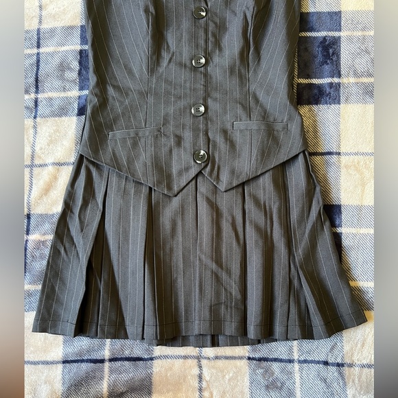 Sincerely Jules Black Pinstripe Vest Mini Dress - Picture 5 of 12